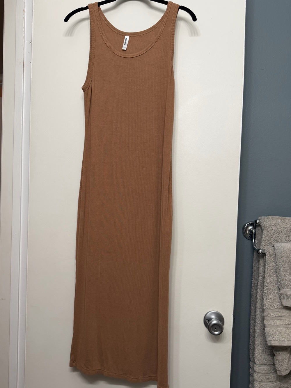 Sleeveless Maxi Tank Dress in Camel
